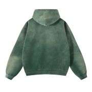 Forest green faded streetwear hoodie