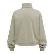 grey zip-up mock neck jacket