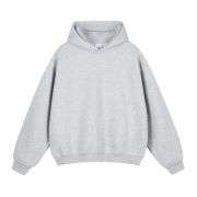 Heather grey boxy streetwear hoodie