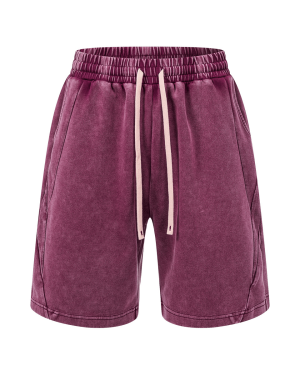 Custom Snow Washed Cotton Casual Shorts Manufacturer for Private Label Streetwear Brands