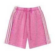 Men’s Vintage Washed Side Stripe Loose Casual Sports Shorts
