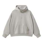 Grey heavyweight half-zip hoodie