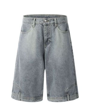 Custom Men’s Denim Shorts Manufacturer – Reverse-Pocket F9037