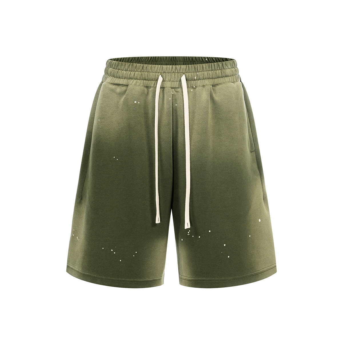 Soft Cotton Loose Fit Spray-Painted Gradient Casual Streetwear Shorts