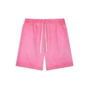 Vintage Gradient Wash Loose Fit Cotton Casual Shorts