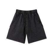 Vintage Washed Raw Seam Loose Fit Heavyweight Casual Streetwear Shorts