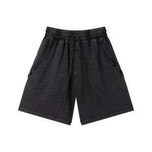 Vintage Washed Raw Seam Loose Fit Heavyweight Casual Streetwear Shorts