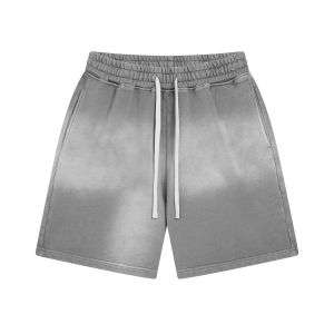 Vintage Wash Gradient Cotton Loose Fit Casual Streetwear Shorts