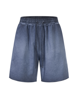 Custom Retro Washed Raw Hem Casual Shorts Manufacturer for Private Label Streetwear Brands