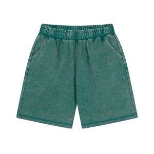 Vintage Washed Cotton Loose Fit Elastic Waist Casual Shorts