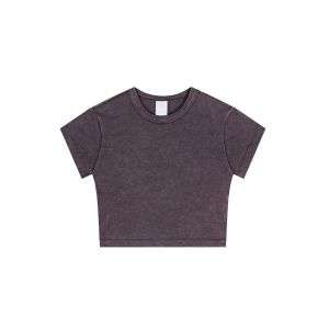 High-Stretch Slim-Fit Crew Neck Crop Tee