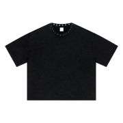 Retro Washed Studded Crew Neck Boxy Tee