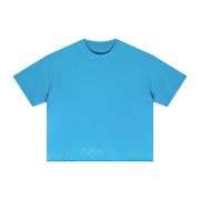 Monkey Wash Gradient Boxy Raw Hem Short Sleeve Tee