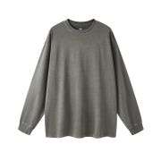 Vintage Washed Loose Fit Crew Neck Long Sleeve Tee