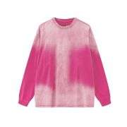 Vintage Washed Gradient Streetwear Crew Neck Long Sleeve Tee
