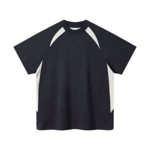Breathable Color Block Sport Quick-Dry Raglan Sleeve Tee