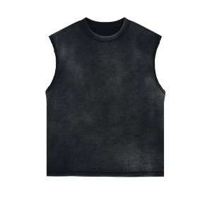 Men's Vintage Washed Raw Edge Tank Top