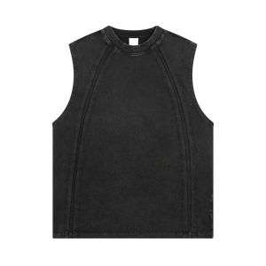 Vintage Washed Exposed Seam Raw Edge Tank Top