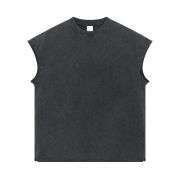 Vintage Snow Washed Raw Hem Loose Tank Top