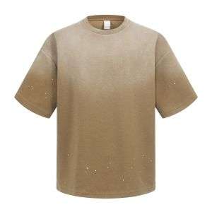 Men's Vintage Washed Paint Splatter Spray Dye Cotton Tee