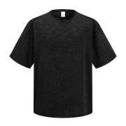 Retro Snow Washed Rolled Hem Cotton T-Shirt