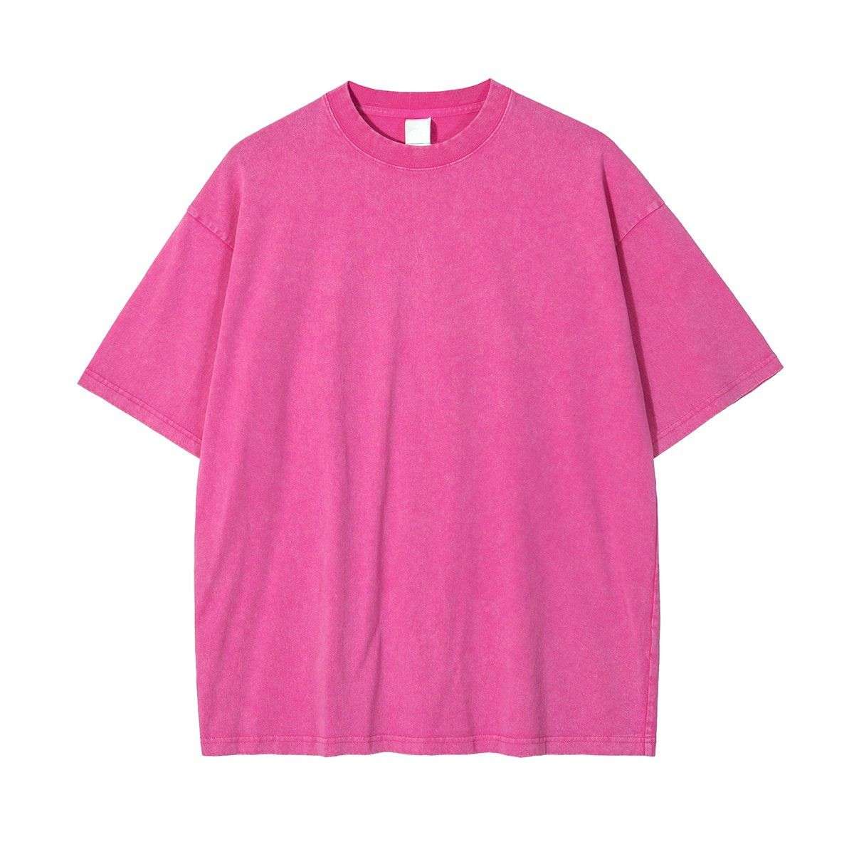 Vintage Snow Washed Oversized Cotton Crew Neck T-Shirt
