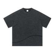 Vintage Washed Cotton Crew Neck Short Sleeve T-Shirt
