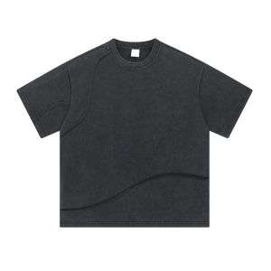 Vintage Washed Cotton Crew Neck Short Sleeve T-Shirt