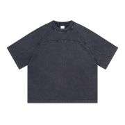 Vintage Washed Raglan Sleeve Cotton Crew Neck Oversized T-Shirt