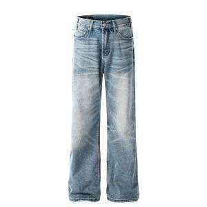 American Retro High Street Washed Blue Flare Jeans