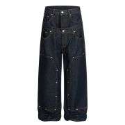 Vintage Raw Denim Two-Tone Jeans
