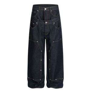 Vintage Raw Denim Two-Tone Jeans
