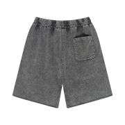 Vintage Washed Wax-Dyed Ripped Raw Edge Loose Streetwear Shorts