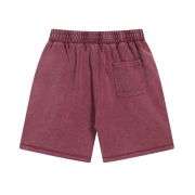 Vintage Washed Cotton Loose Fit Elastic Waist Casual Shorts