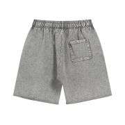 Heavyweight Wax-Washed Loose Elastic Waist Streetwear Shorts