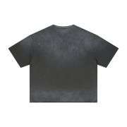 Monkey Wash Gradient Boxy Raw Hem Short Sleeve Tee