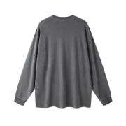 Vintage Washed Loose Fit Crew Neck Long Sleeve Tee