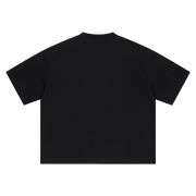 Solid Color Cotton Boxy Fit Crew Neck Short Sleeve Tee