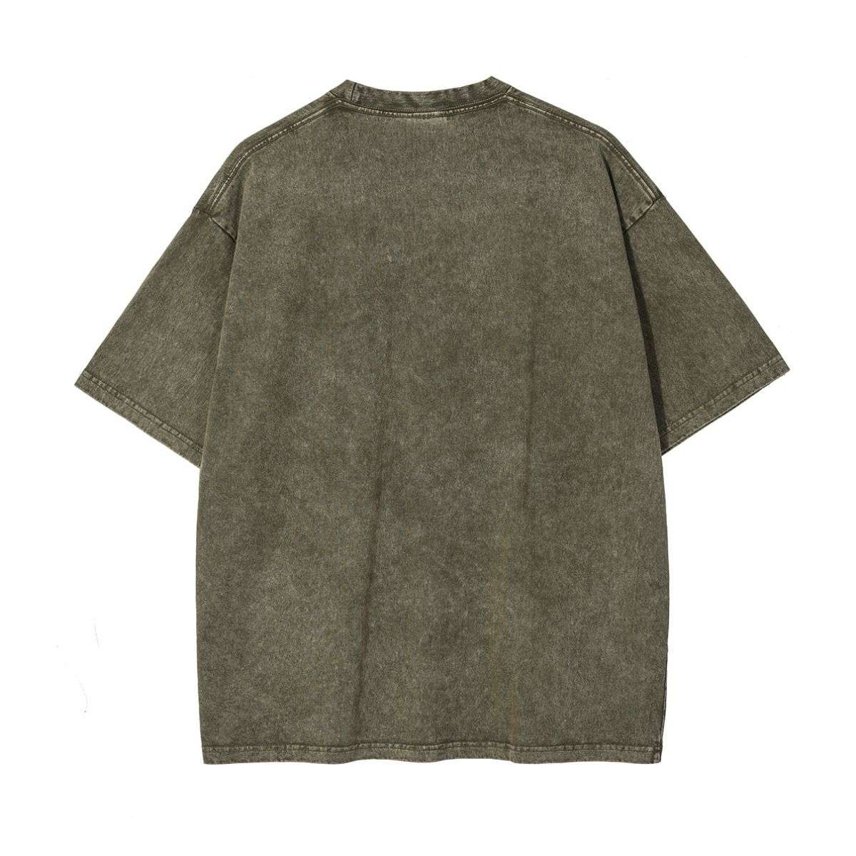 Vintage Snow Washed Oversized Cotton Crew Neck T-Shirt