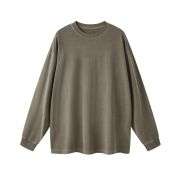 Vintage Washed Loose Fit Crew Neck Long Sleeve Tee