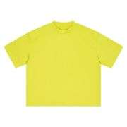 Solid Color Cotton Boxy Fit Crew Neck Short Sleeve Tee