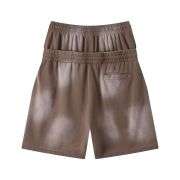 Vintage Washed Double Waistband High-Waisted Loose Casual Shorts