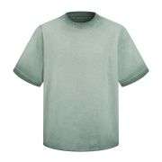 Men’s Snow Washed Distressed Raw Edge Short Sleeve Tee