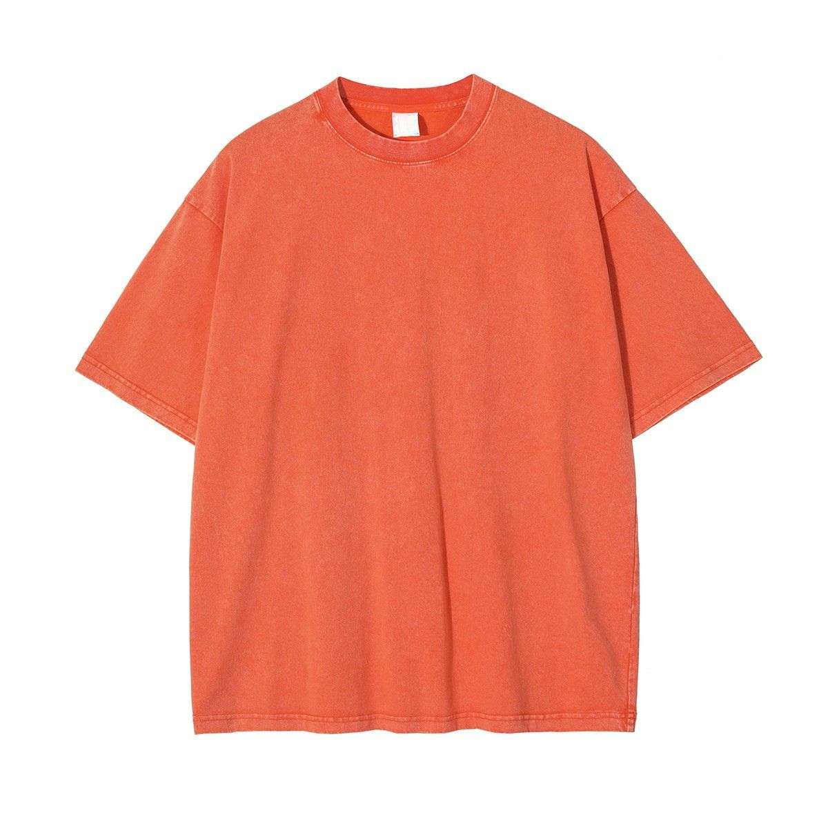Vintage Snow Washed Oversized Cotton Crew Neck T-Shirt