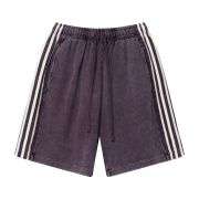Men’s Vintage Washed Side Stripe Loose Casual Sports Shorts