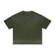 Monkey Wash Gradient Boxy Raw Hem Short Sleeve Tee