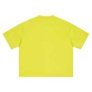 Solid Color Cotton Boxy Fit Crew Neck Short Sleeve Tee