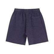 Heavyweight Wax-Washed Loose Elastic Waist Streetwear Shorts