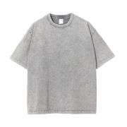 Vintage Snow Washed Oversized Cotton Crew Neck T-Shirt