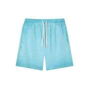 Vintage Gradient Wash Loose Fit Cotton Casual Shorts